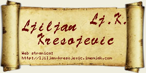 Ljiljan Kresojević vizit kartica